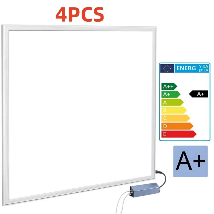 Picture of 4-Pack 48W LED Panel Light 600x600mm, Cool White 6500K - High-Efficiency Illumination for Commercial and Residential Spaces