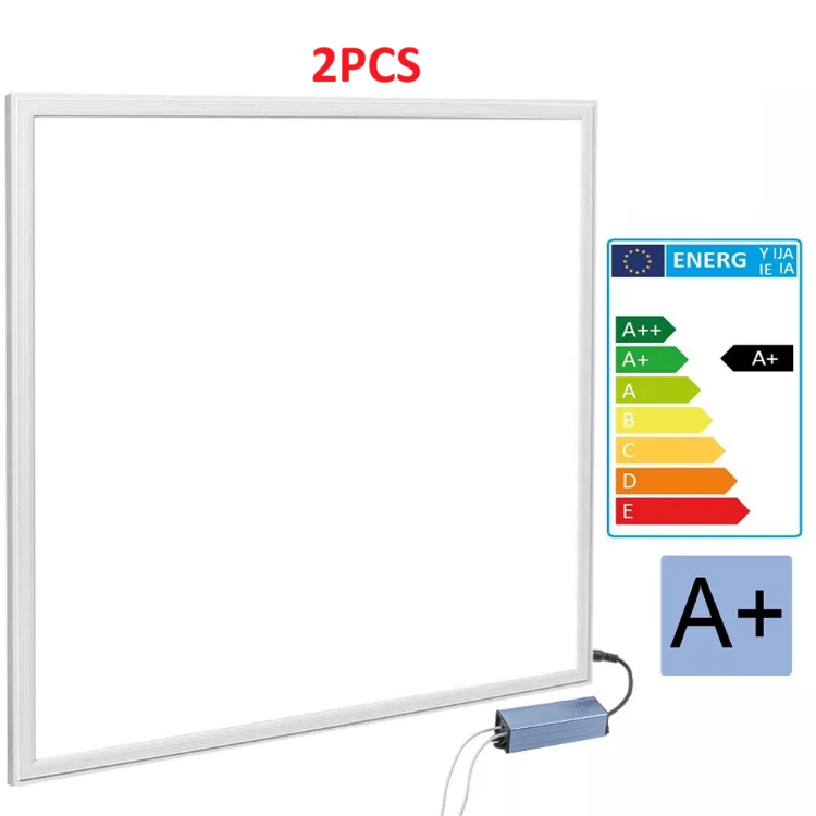 Picture of 2-Pack 48W LED Panel Lights 600x600mm - High-Efficiency, Bright Cool White 6500K Lighting, Ideal for Commercial and Residential Spaces