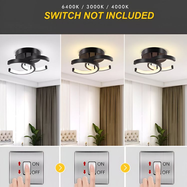 Picture of Chic LED Ceiling Light Fixture – Modern Pendant Chandelier for Living Room, Bedroom, and Indoor Spaces, Energy-Efficient and Stylish Design