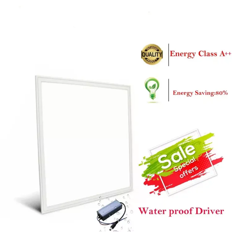 Picture of 48W LED Panel Light 600x600mm, Cool White 6500K with Waterproof Driver for Garages