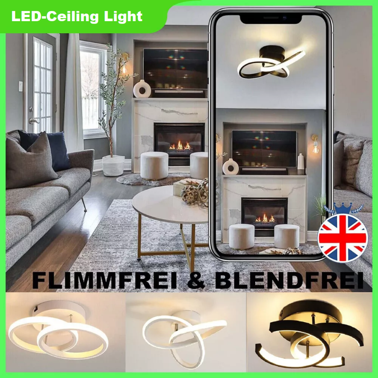 Picture of Chic LED Ceiling Light Fixture – Modern Pendant Chandelier for Living Room, Bedroom, and Indoor Spaces, Energy-Efficient and Stylish Design