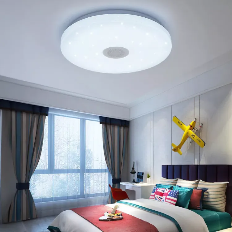 Picture of 48W RGB LED Ceiling Light with Bluetooth Speaker, APP Control & Remote, Dimmable Music Mode