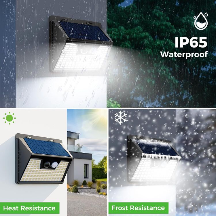 Picture of Durable Solar Motion Sensor Lights for Outdoor Security – IP65 Waterproof, 3 Modes for Garden & Driveway