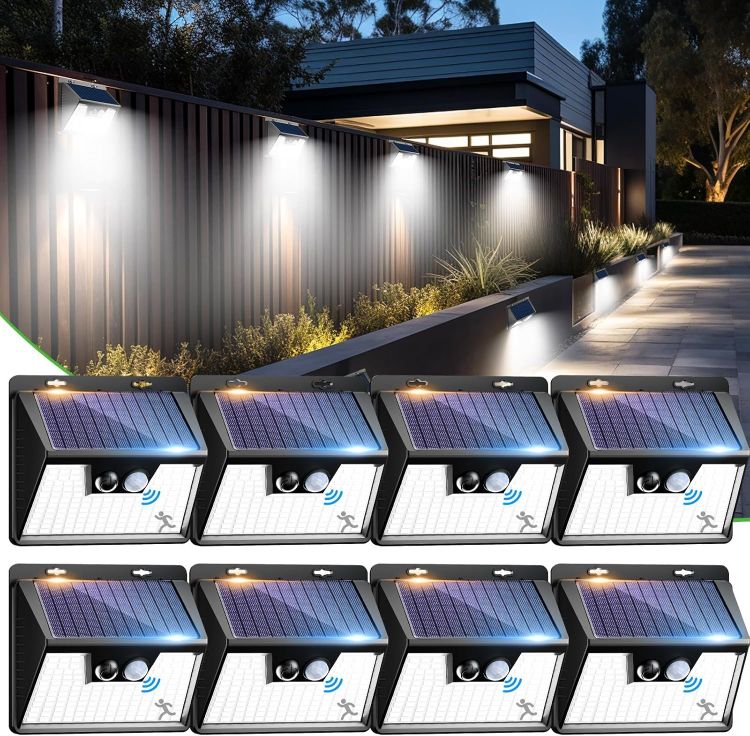 Picture of Durable Solar Motion Sensor Lights for Outdoor Security – IP65 Waterproof, 3 Modes for Garden & Driveway