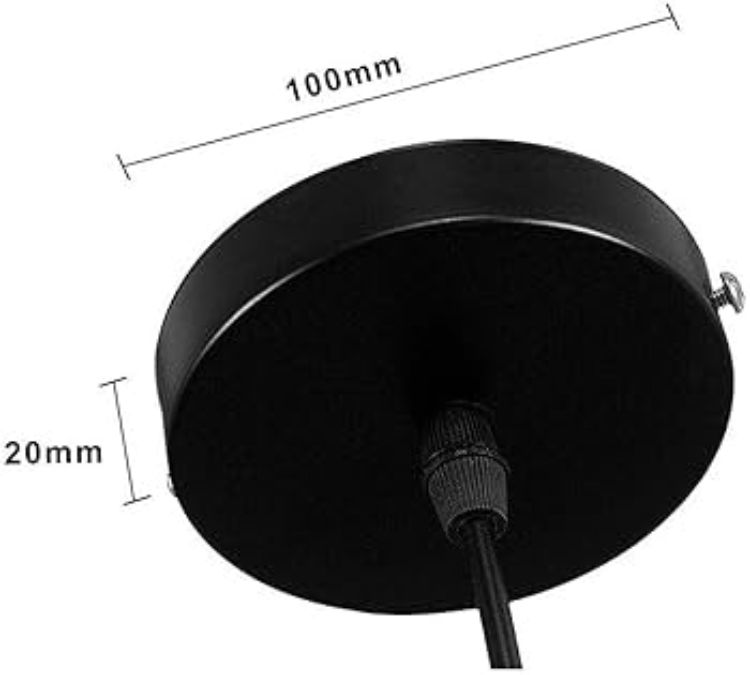 Picture of 10cm Black Ceiling Tray with Metal Mount & Accessories – Sturdy and Reliable Lighting Fixture Base