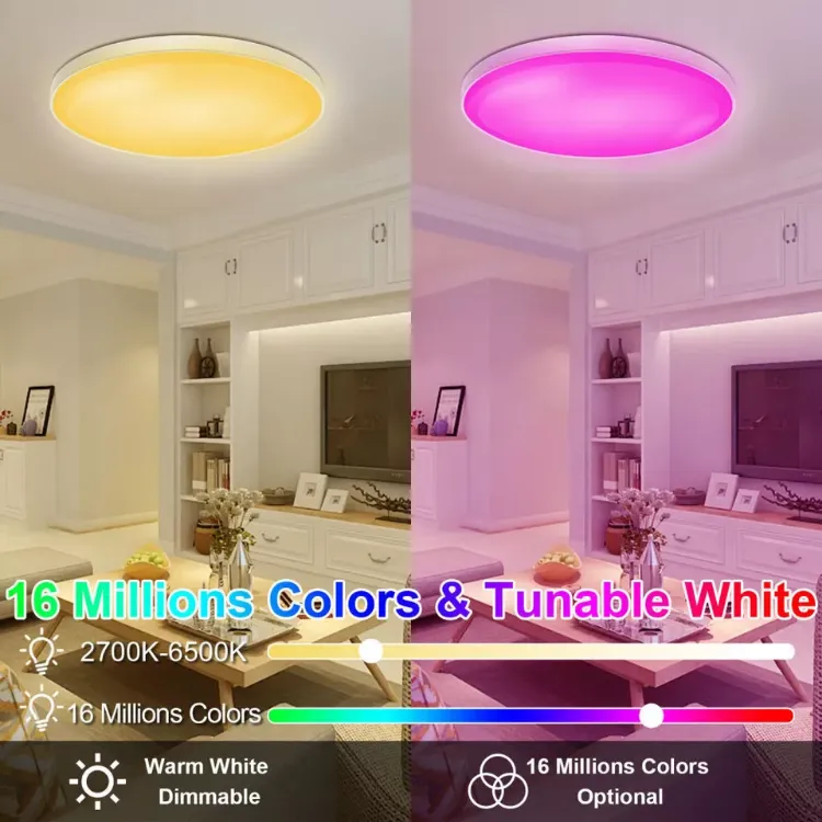 Picture of 36W Smart LED Ceiling Light, WiFi RGB Dimmable with App & Voice Control