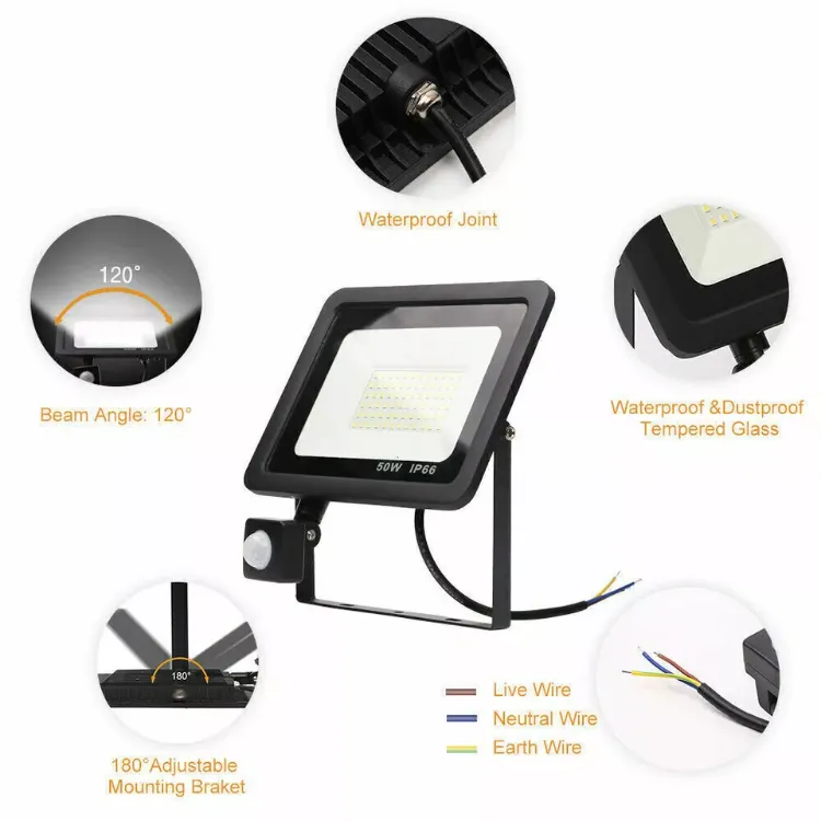 Picture of Outdoor 10/30/50/100W LED Floodlight Garden Floodlight Waterproof Security Light