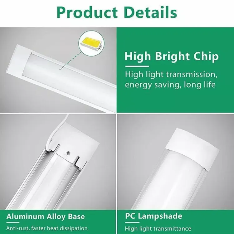 Picture of 4FT LED Batten Tube Light – Perfect for Offices, Shops, and Garages – Daylight Bright Ceiling Lighting