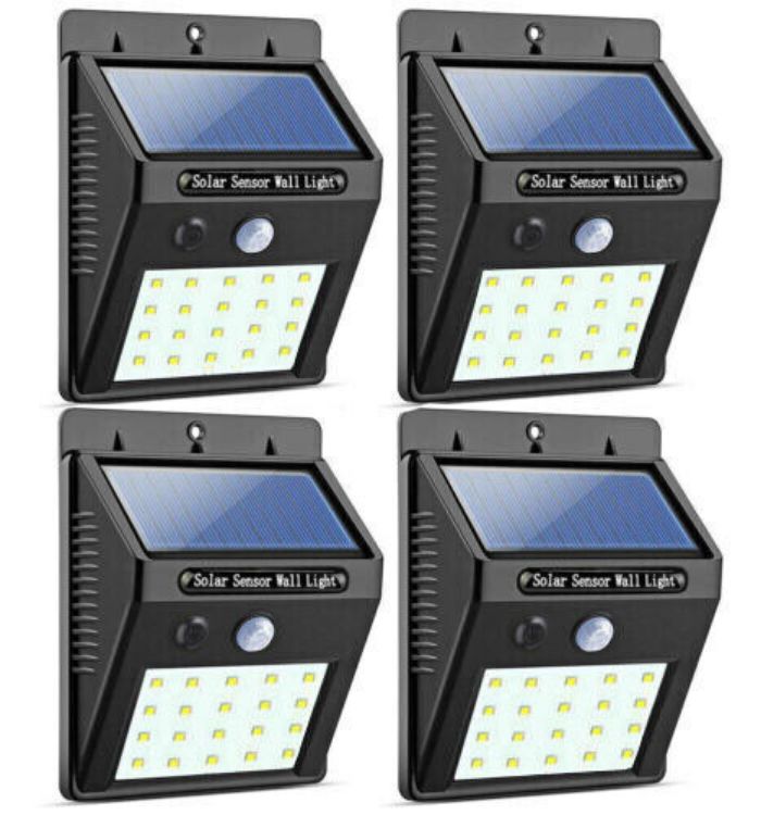 Picture of Solar Power PIR Motion Sensor Wall Light LED Outdoor Garden Security Flood Lamp