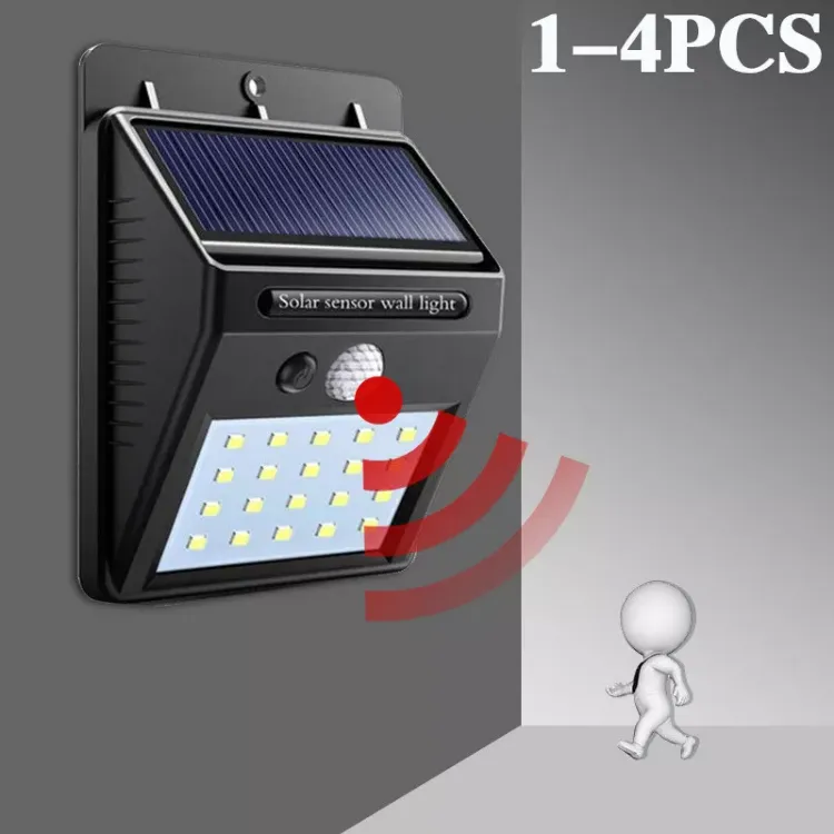 Picture of 1/2/4 Solar Power PIR Motion Sensor Wall Lights LED Outdoor Garden Security Lamp