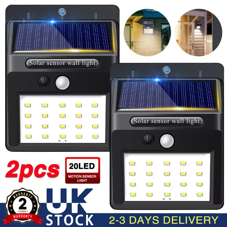 Picture of 1/2/4 Solar Power PIR Motion Sensor Wall Lights LED Outdoor Garden Security Lamp