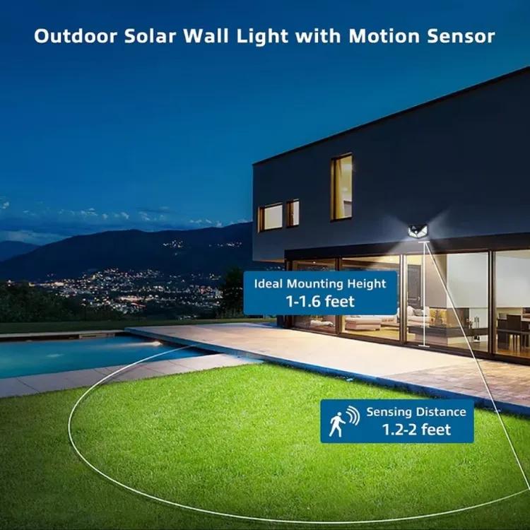 Picture of 4X 100LED Outdoor Solar Power PIR Motion Sensor Wall Lights Garden Security Lamp