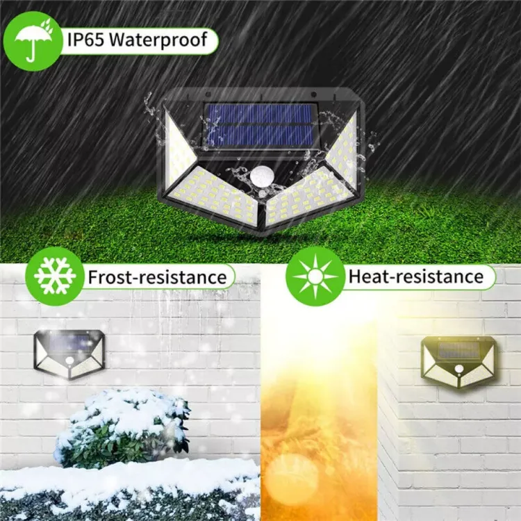 Picture of 4X 100LED Outdoor Solar Power PIR Motion Sensor Wall Lights Garden Security Lamp