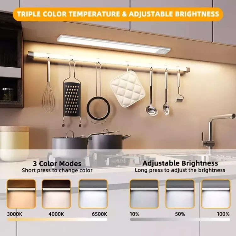 Picture of Rechargeable PIR LED Motion Sensor Strip Light, Cabinet, Closet, and Kitchen Lamp 