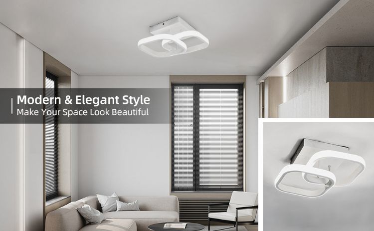 Picture of 3 Color Dimmable Bedroom Light LED Ceiling Lights For Living Room Bedroom UK