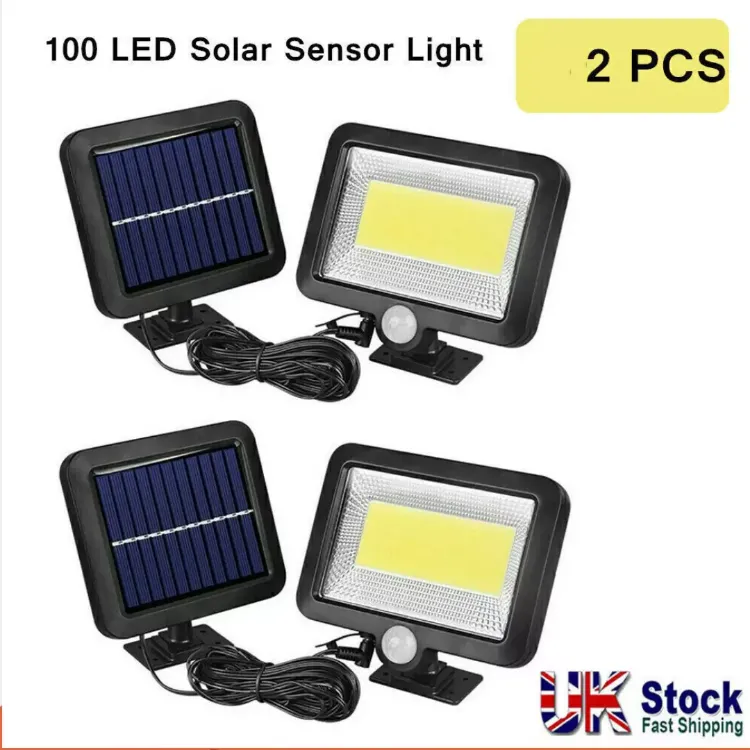 Picture of 2X Solar Power LED PIR Motion Sensor Wall Light Security Outdoor Garden Lamp