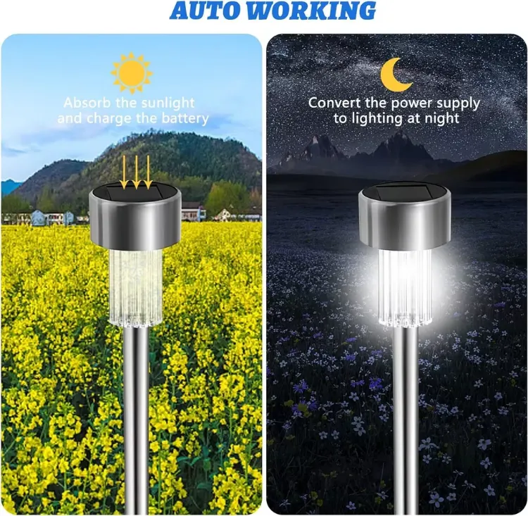 Picture of Solar Lights Outdoor Garden Solar Stake lights Patio Pathway Lighting 10 Pieces