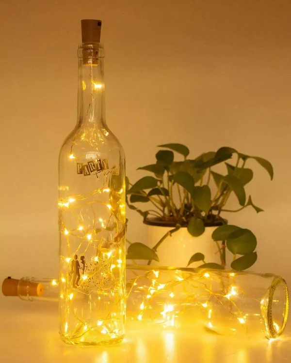 Picture of 4PCS Copper Bottle String Lights Light 20 LED 2M Fairy Wine Cork Shaped UK