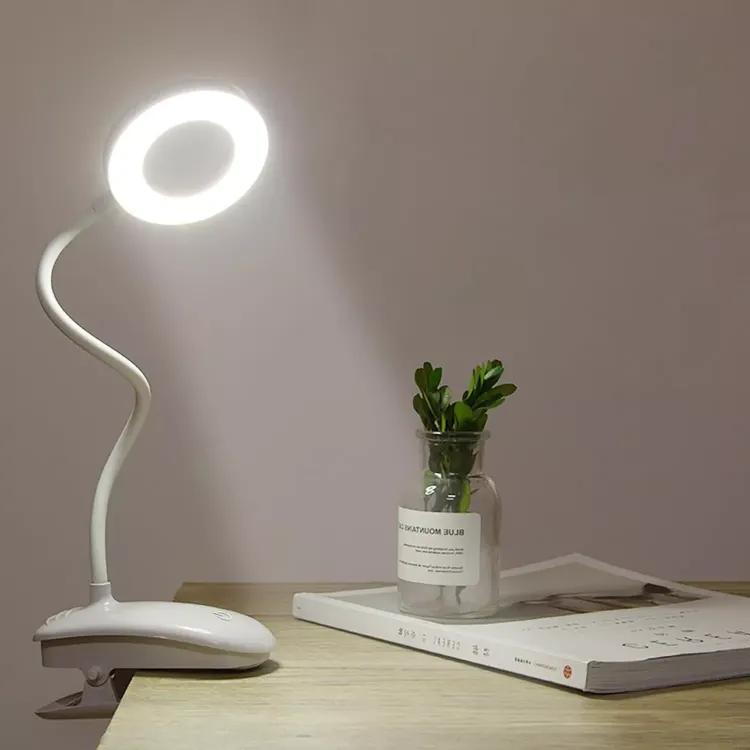 Picture of LED USB Rechargeable Clamp Clip On Flexible Desk Light Bed Read Table Night Lamp