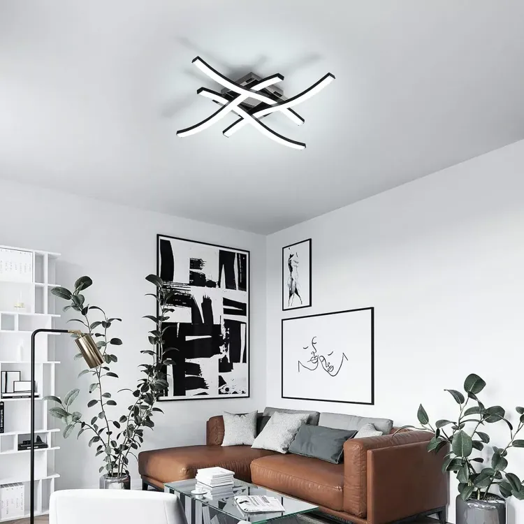 Picture of New Dimmable Ceiling Light 4 Wave Lights Modern Kitchen Living Room Bedroom Lamp