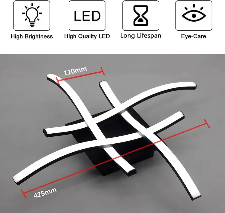 Picture of New Dimmable Ceiling Light 4 Wave Lights Modern Kitchen Living Room Bedroom Lamp