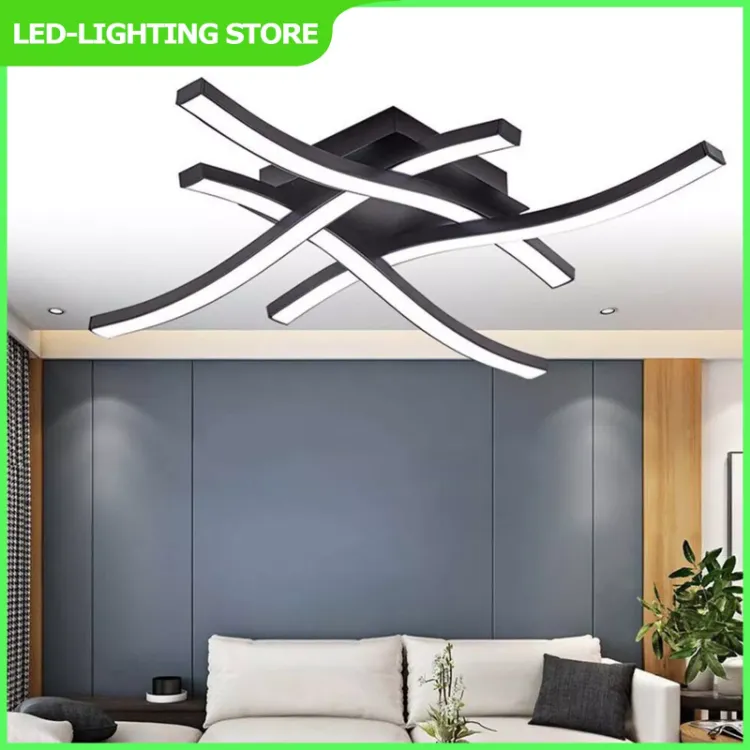 Picture of New Dimmable Ceiling Light 4 Wave Lights Modern Kitchen Living Room Bedroom Lamp