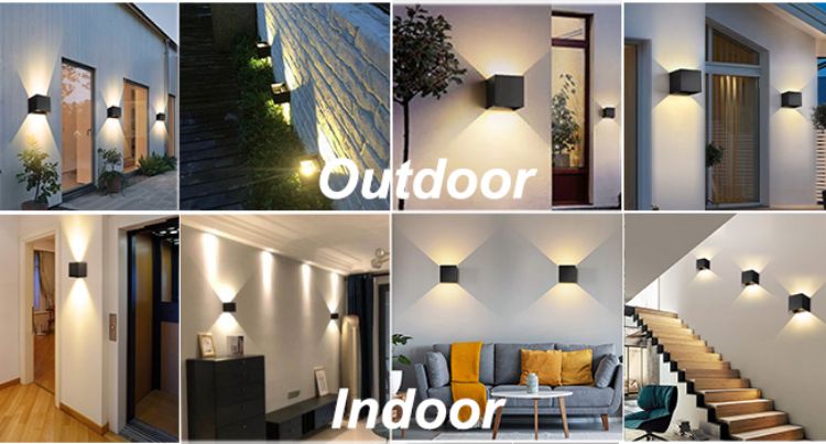 Picture of 12W LED Wall Light Up/Down Modern Square Wall Light Outdoor/Indoor Light IP65.