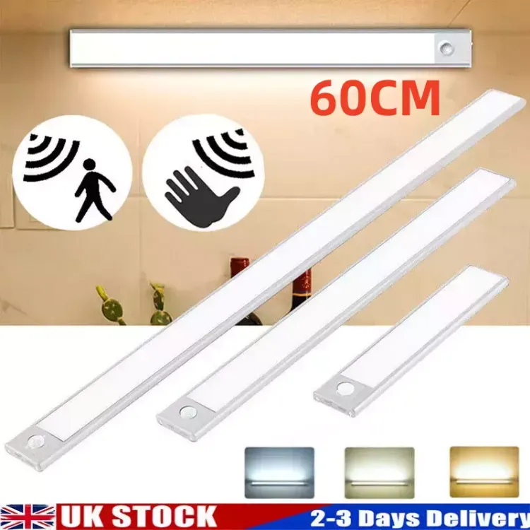 Picture of 60CM LED PIR Motion Sensor Light Strip Cabinet Closet Lamp USB Rechargeable UK