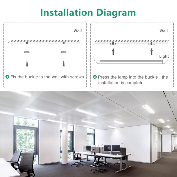 Picture of 3FT/90CM LED Strip Light Batten Tube Light Office WorkShop Garage Ceiling Lamps