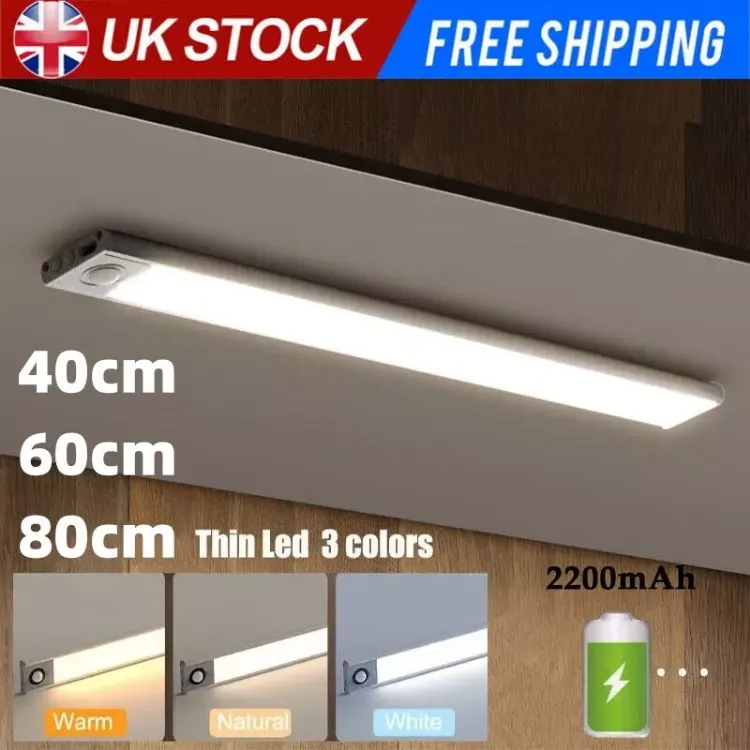 Picture of Wireless LED PIR Motion Sensor Light Strip Cabinet Lamps Closet USB Rechargeable