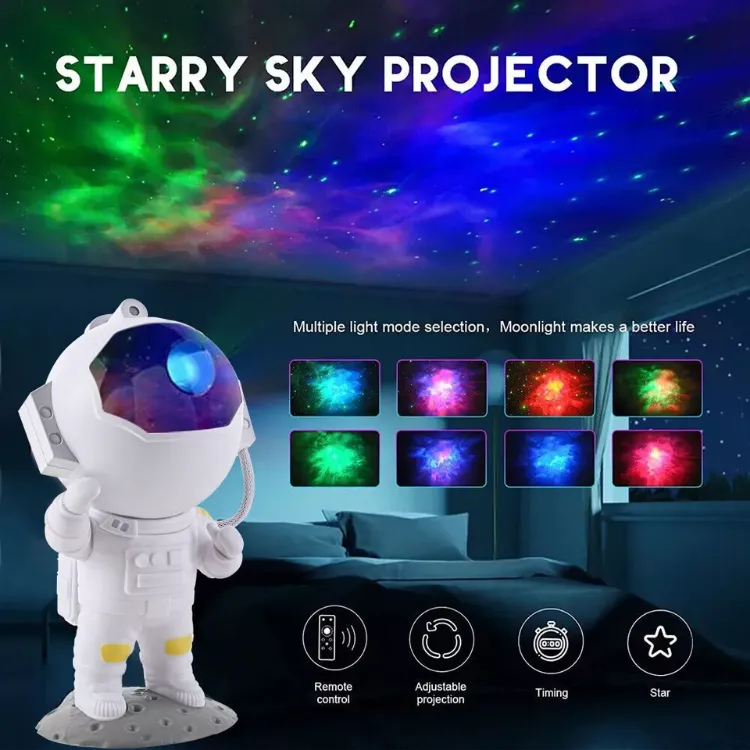 Picture of Astronaut Star Space Projector Galaxy Night Light - Starry Nebula Ceiling Lamp