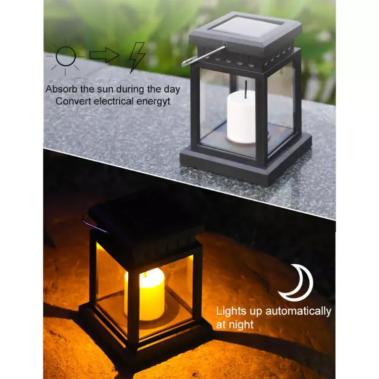 Picture of 6X LED Solar Powered Hanging Lantern Lights Waterproof Outdoor Garden Table Lamp