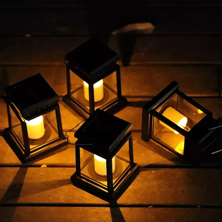 Picture of 6X LED Solar Powered Hanging Lantern Lights Waterproof Outdoor Garden Table Lamp