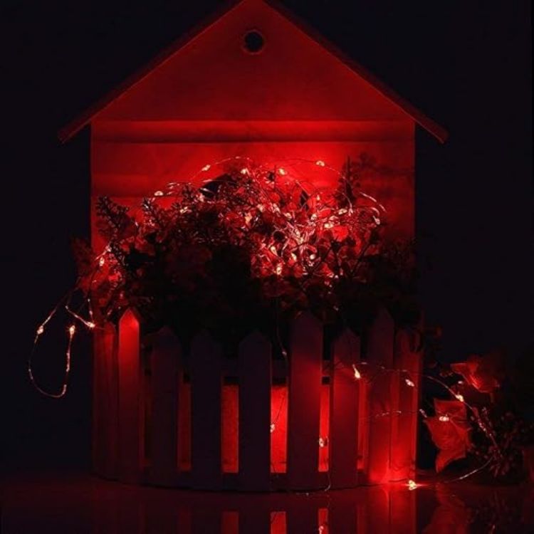 Picture of Battery-Powered 3M 30LED Red Fairy String Lights for Christmas, New Year & Valentine's Day Decor   Perfect for Creating a Warm Ambiance for Your Celebrations