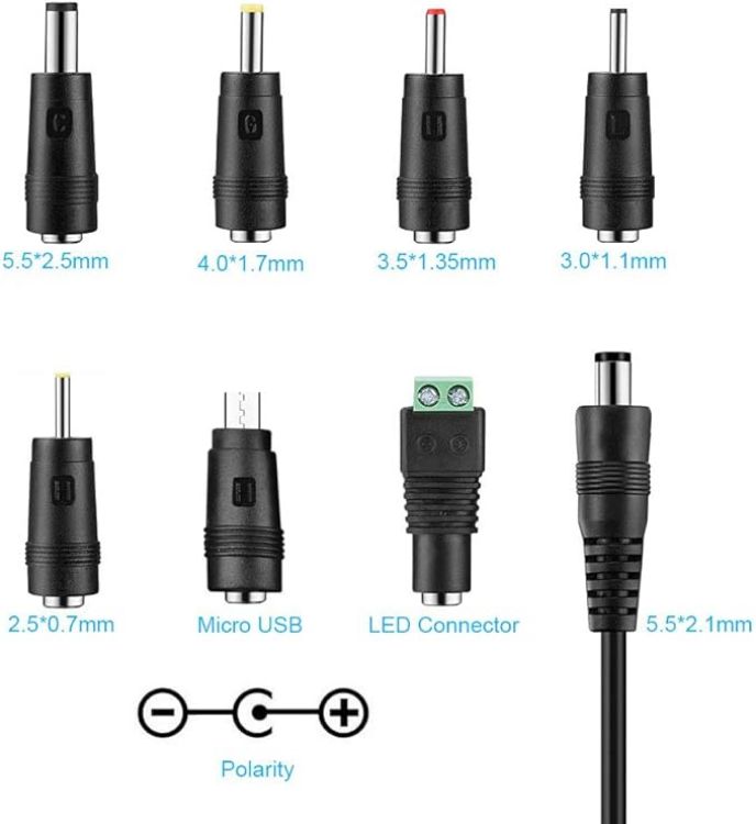 Picture of AC 100-240V to DC 5V 2A Power Supply Adapter, 10W Adapter for HUB, Security Cameras, Wireless Routers, LED Strip Lights, Audio/Video Devices