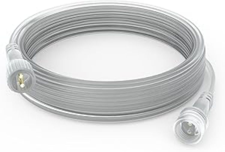 Picture of 10M/33Ft IP65 Waterproof 2-Pin Extension Cable for Christmas Lights, Garden Lights, and LED Fairy Lights