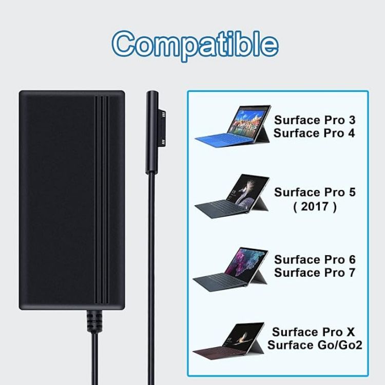 Picture of Surface Pro Charger – 15V 2.58A Power Adapter for Surface Pro 3/4/5/6/7/8 & Surface Go Tablets and Laptops