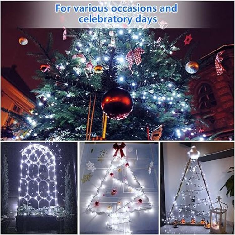 Picture of 40M 400LED Christmas Lights – Mains Powered Waterproof Fairy String Lights with Timer for Indoor & Outdoor Decorations Cool White