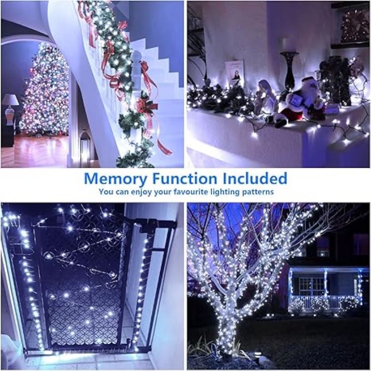 Picture of 40M 400LED Christmas Lights – Mains Powered Waterproof Fairy String Lights with Timer for Indoor & Outdoor Decorations Cool White