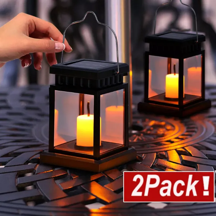 Picture of 3x Waterproof LED Solar Powered Hanging Lantern Light Outdoor Garden Table Lamp