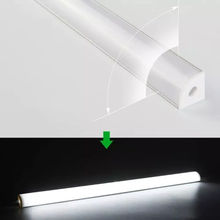 Picture of 6 Pcs LED Aluminium Channel Profile 3.3ft Extrusion Diffuser Strip Lights Cover