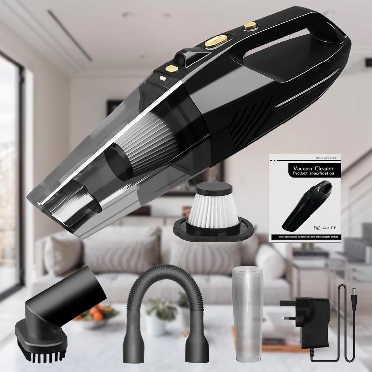 Picture of Portable Cordless Handheld Vacuum Cleaner – Rechargeable 8000Pa Strong Suction Dust Buster for Car & Home