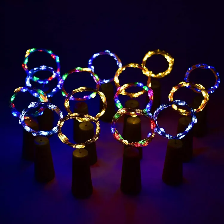 Picture of 1-12pcs Bottle Fairy String Lights Battery Cork Shaped 2M 20LED Wedding Party’