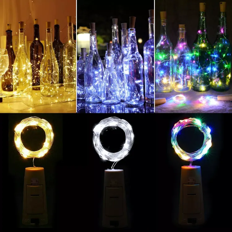 Picture of 1-12pcs Bottle Fairy String Lights Battery Cork Shaped 2M 20LED Wedding Party’