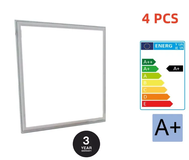 Picture of 4Pack 48W LED PANEL LIGHT 600X600MM WITH 3 YEAR WARRANTY COOL WHITE 6500K