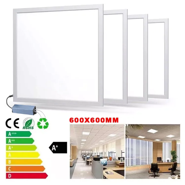 Picture of LED PANEL LIGHT 600X600 MM 48W SQUARE OFFICE CEILING GARAGE LIGHTS 6500K NEW