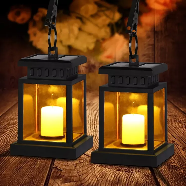 Picture of 2X Waterproof LED Solar Pendant Lights Outdoor Garden XMAS Gift Lamp Decoration