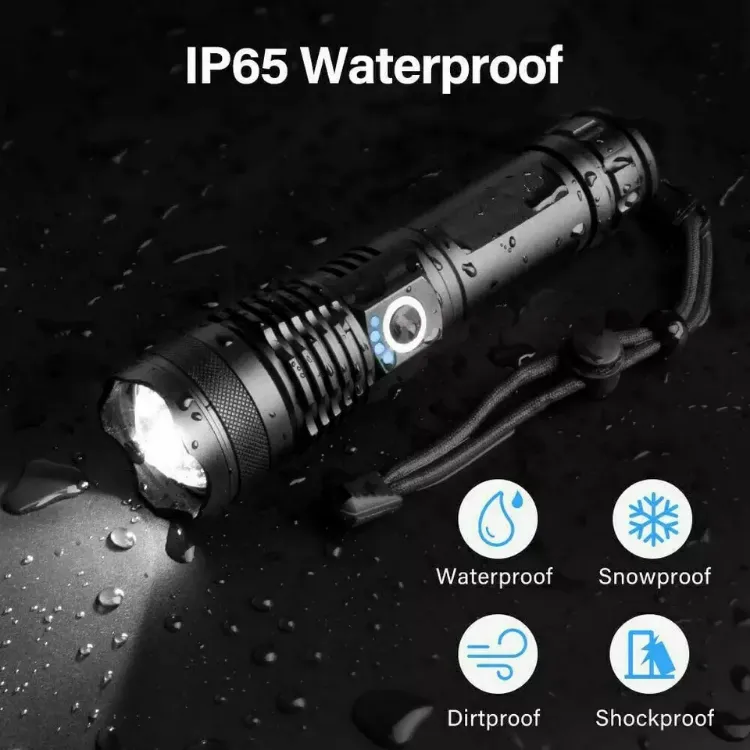 Picture of High Powered 12000000Lumens Super Bright Flashlight LED Rechargeable Torch Lamps