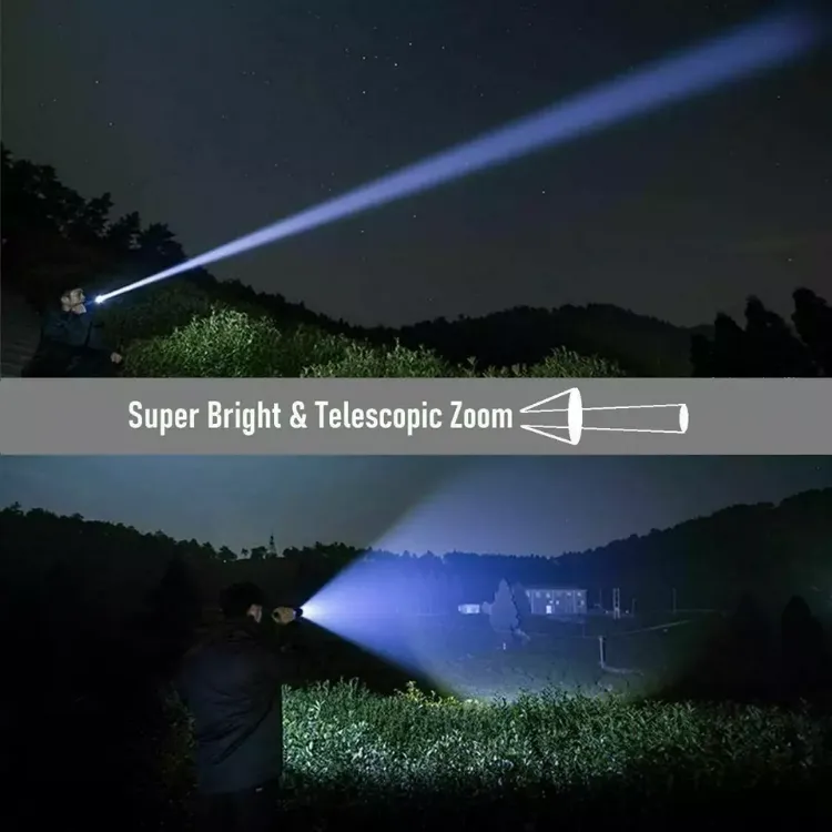 Picture of High Powered 12000000Lumens Super Bright Flashlight LED Rechargeable Torch Lamps