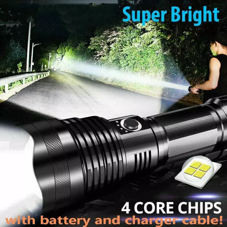 Picture of High Powered 12000000Lumens Super Bright Flashlight LED Rechargeable Torch Lamps